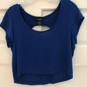 royal blue crop top